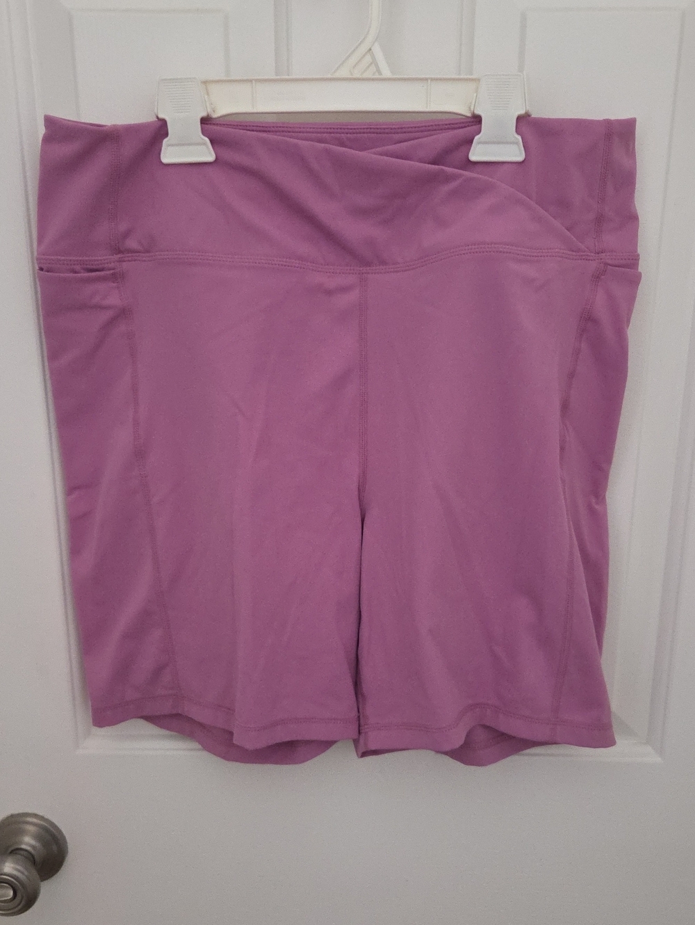 Danskin Lavender-Pink High-Waist Bike Shorts